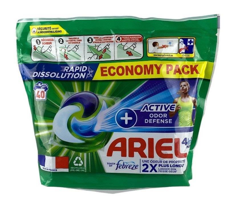 ariel 4in1 pods 40sc active odor defense