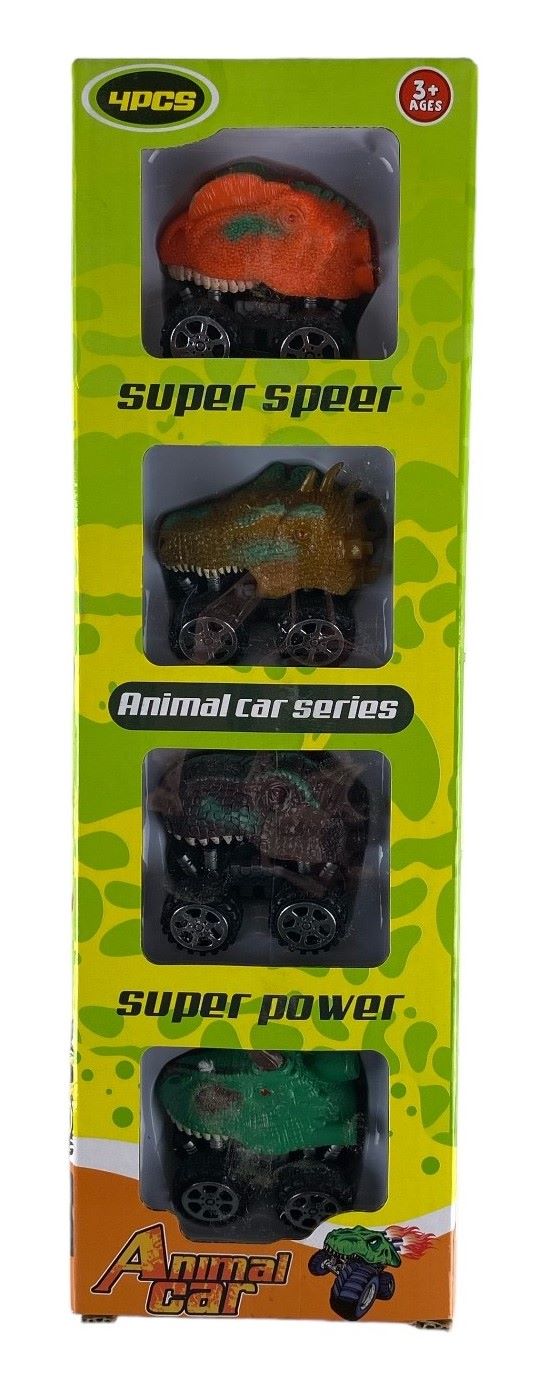 voiture dino 6cm 4 pcs