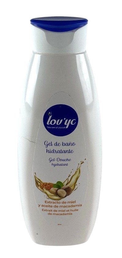douche gel 750ml lovyc honey macadamia oil + et
