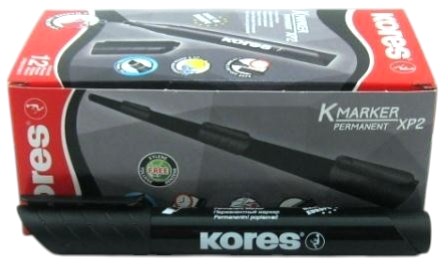 kores permanent marker xp2 schuine punt zwart