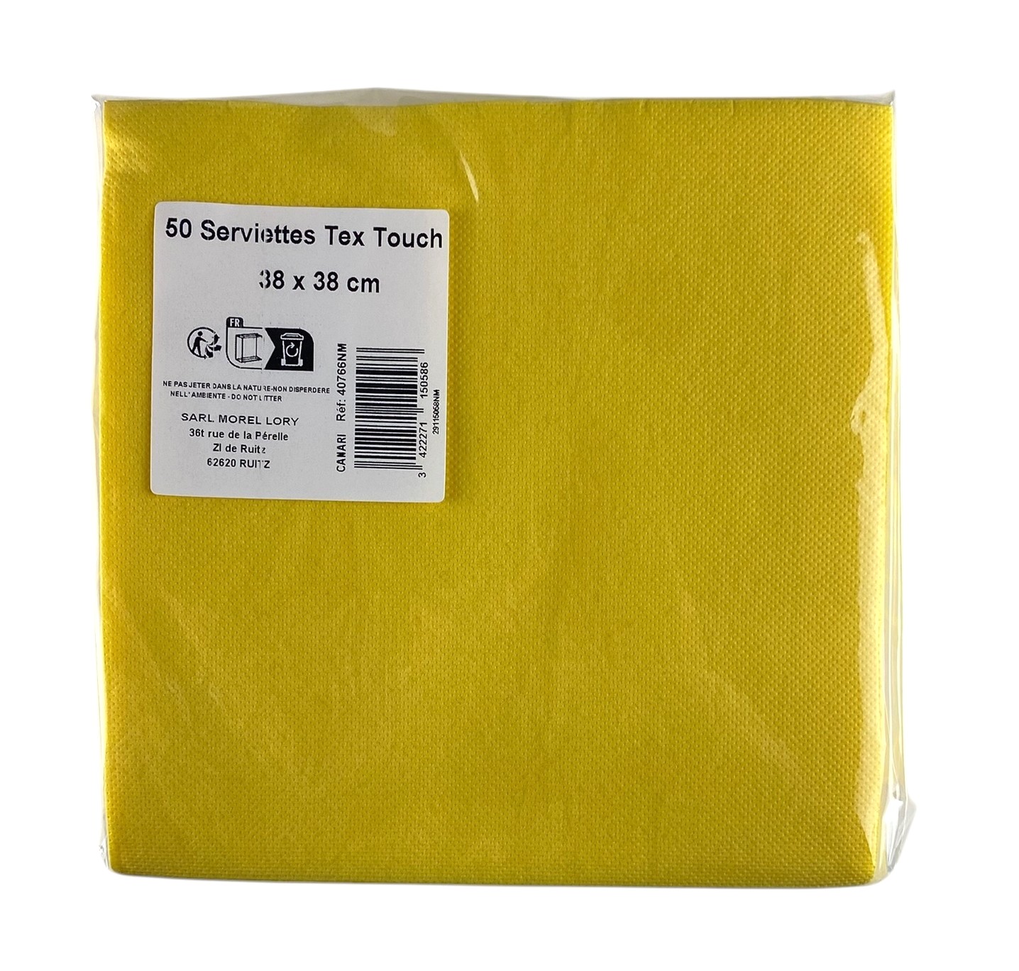 servetten s-50 papier kanariegeel tex touch 38x38cm