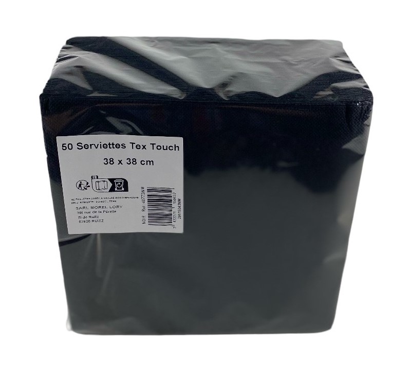 servetten s-50 papier zwart 38x38cm