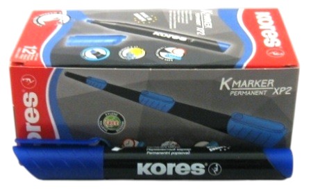 kores permanent marker xp2 schuine punt blauw