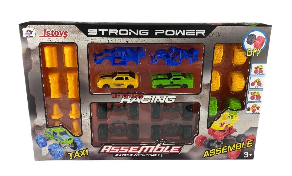 diy toy car racing assemble 3+