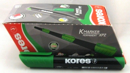 kores permanent marker xp2 schuine punt groen