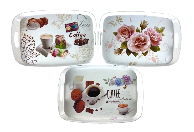 plateau coffee-fleurs 35 x 25 cm