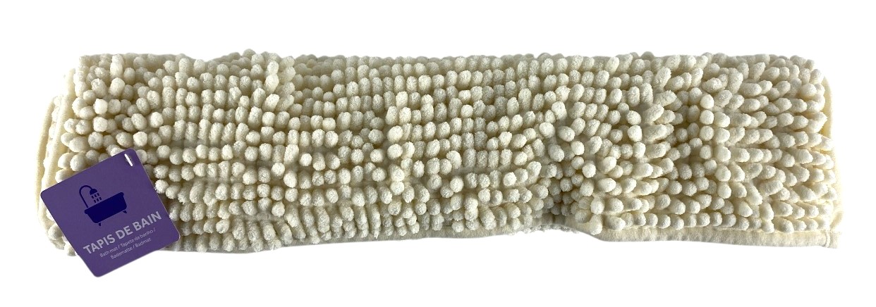 tapis salle de bain microfibre blanc promo stockverkoop badmatten/wc matten