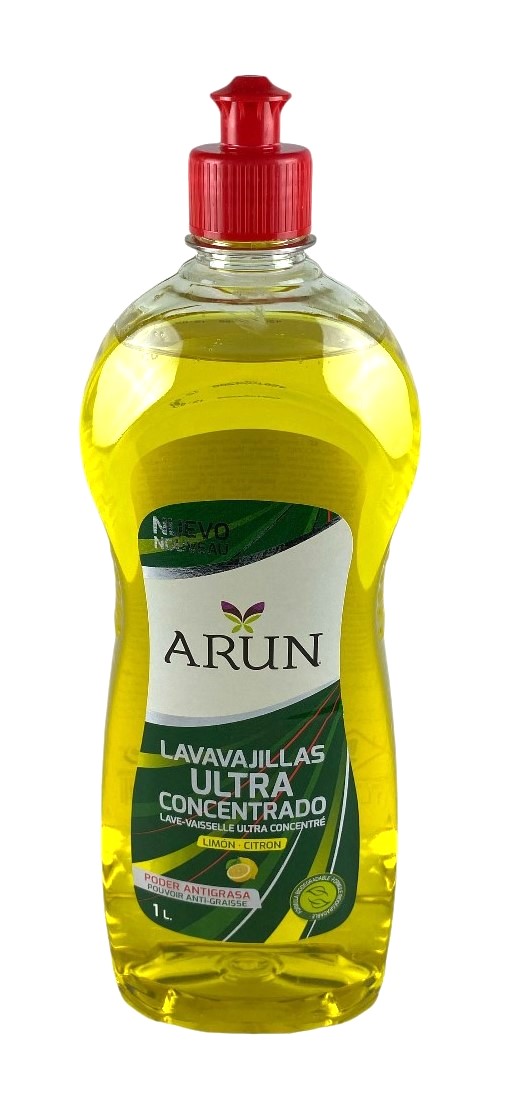 arun liquide vaisselle 1l untra jaune