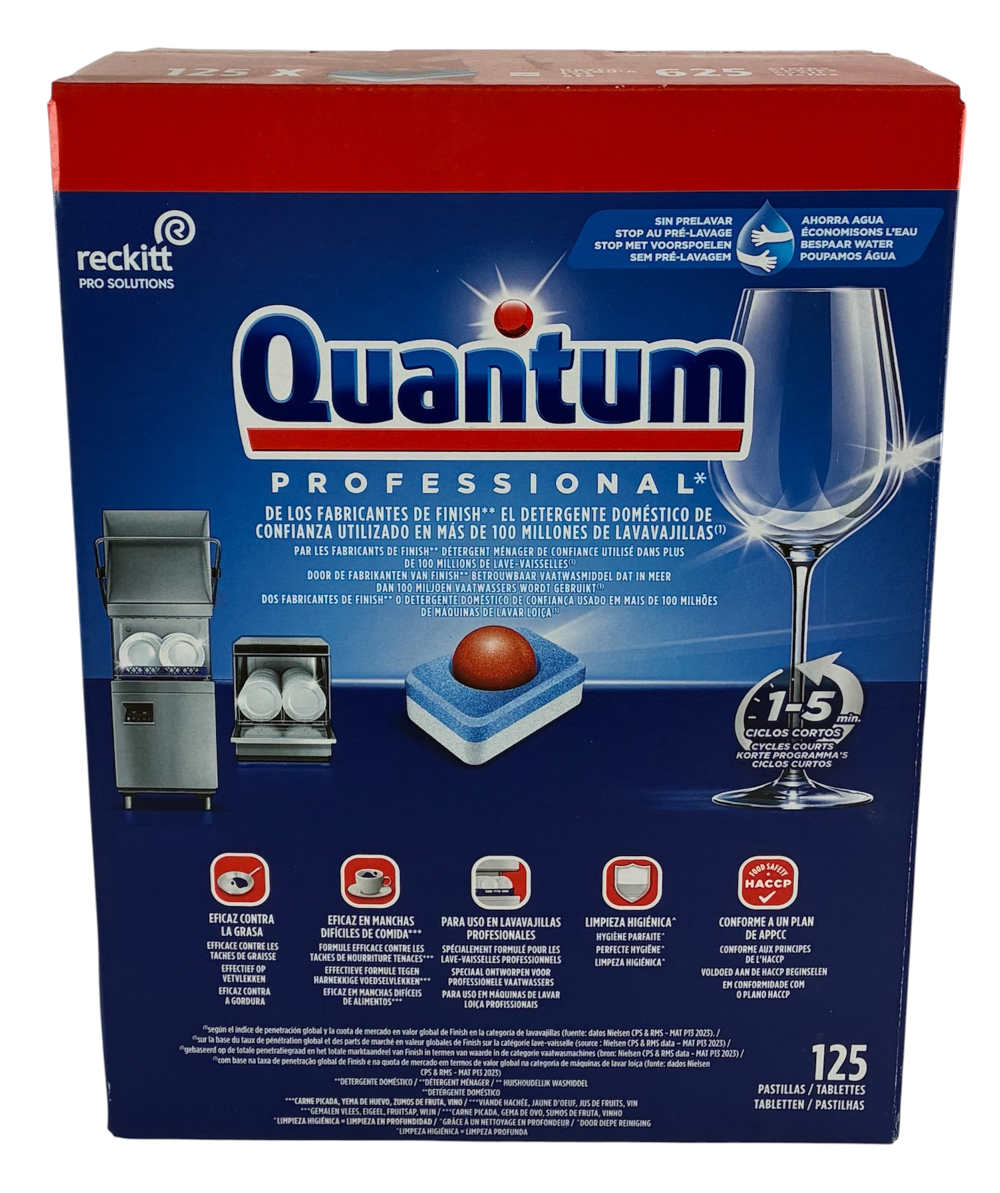 finish-quantium vaatwas tabletten powerball 125st prof stockverkoop vaatwasproducten