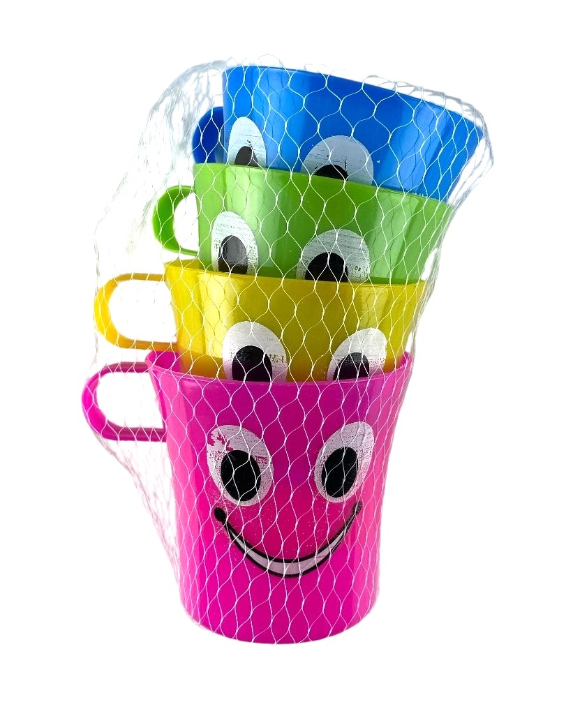 set-4 goblet plastique smily