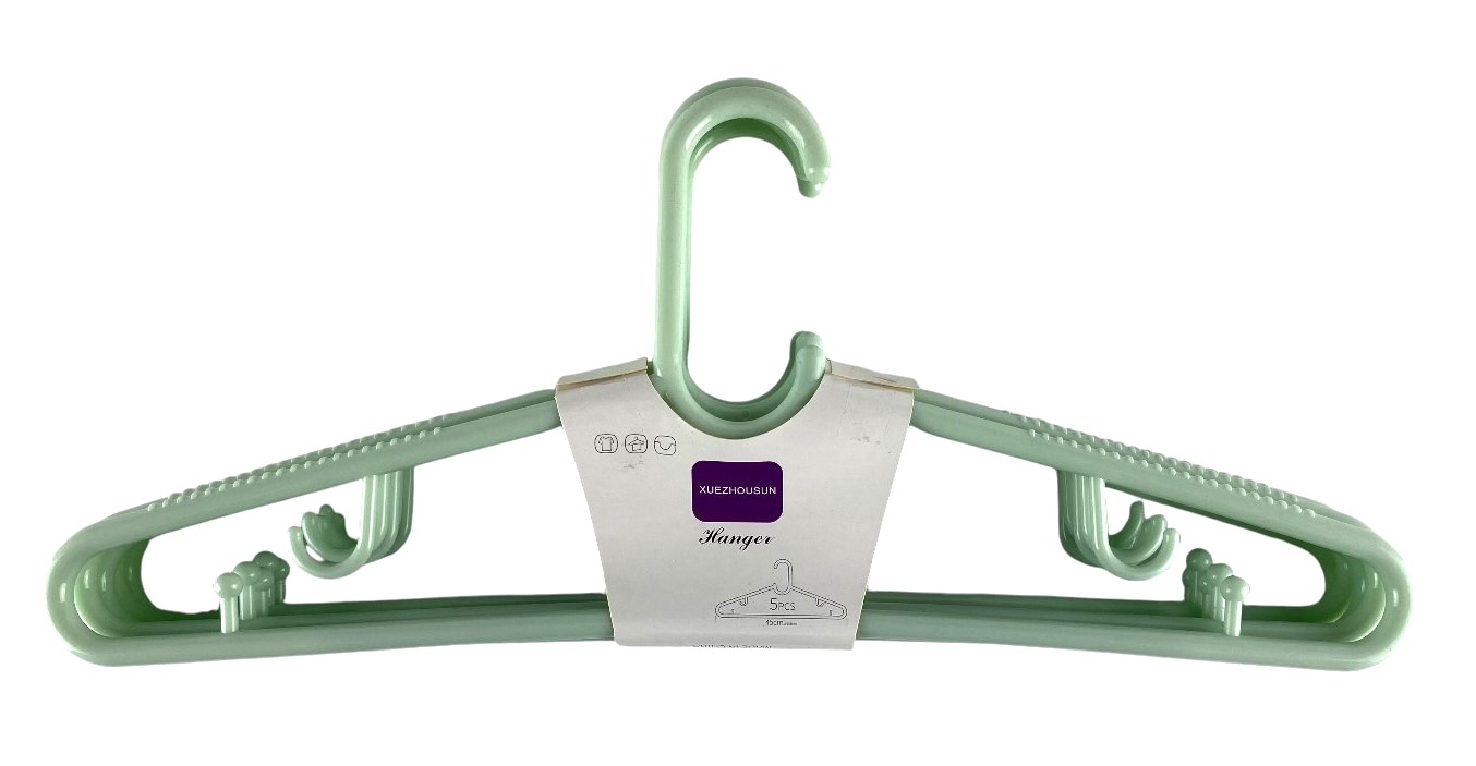 set 5 cintres plastiek ass 45cm