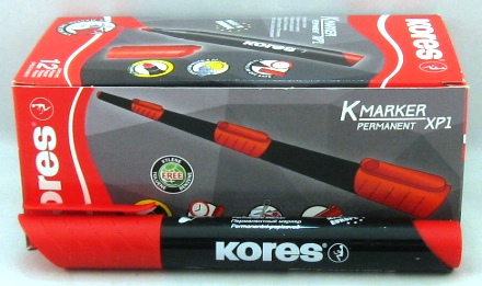 kores permanent marker xp1 ronde punt rood