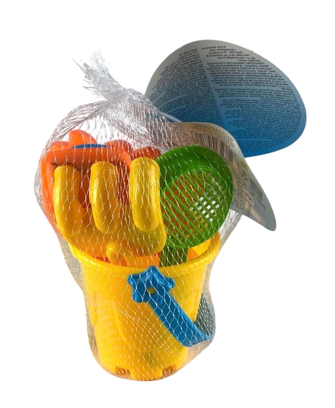 seau de plage 7dlg 15cm 4ass
