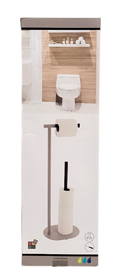 wc rol houder grijs luxe
