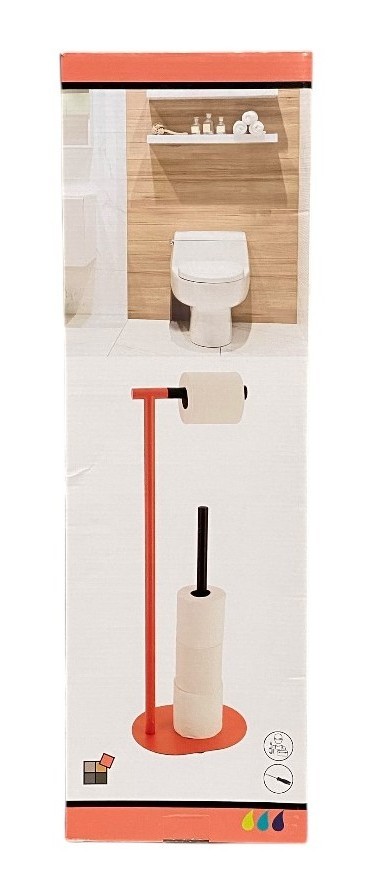 wc rol houder oranje luxe