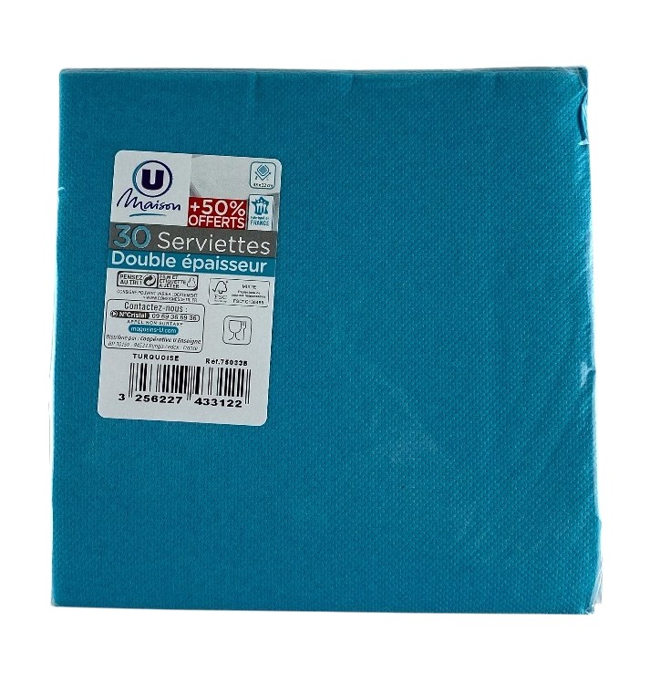 servetten 33x33cm turquoise