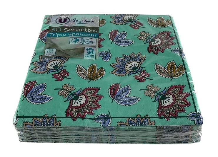 x30 servetten 33x33cm fleurie