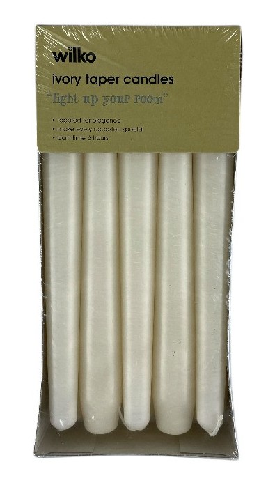 bougies de table -10 wilko 6h promo