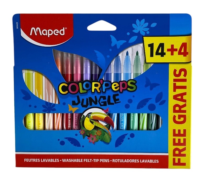 maped s-14+4 feutres lavables jungle promo