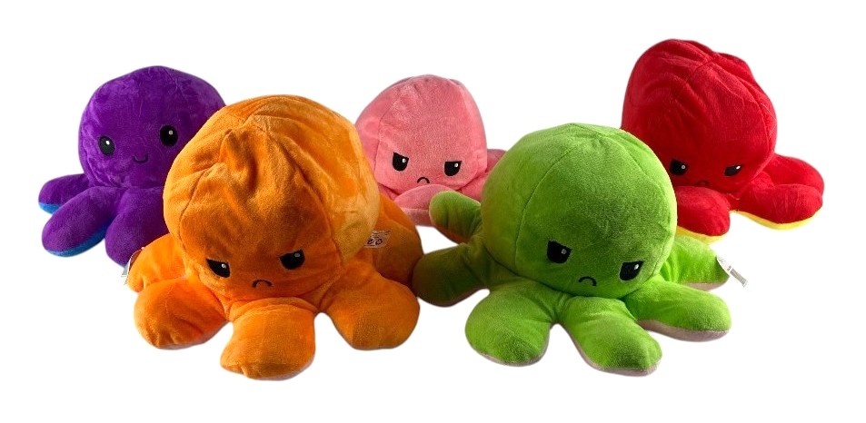 magic fidget pluche octopus 30cm ass