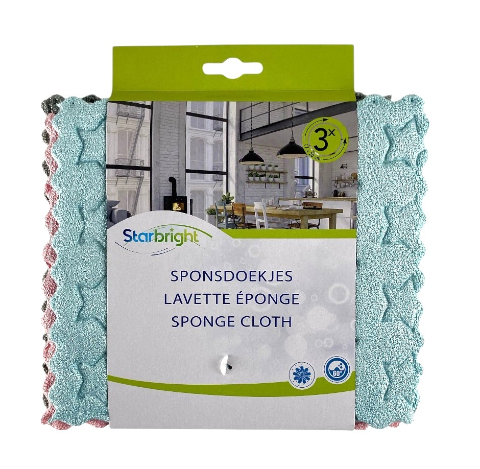 sponsdoekjes s-3 17x20cm starbright promo
