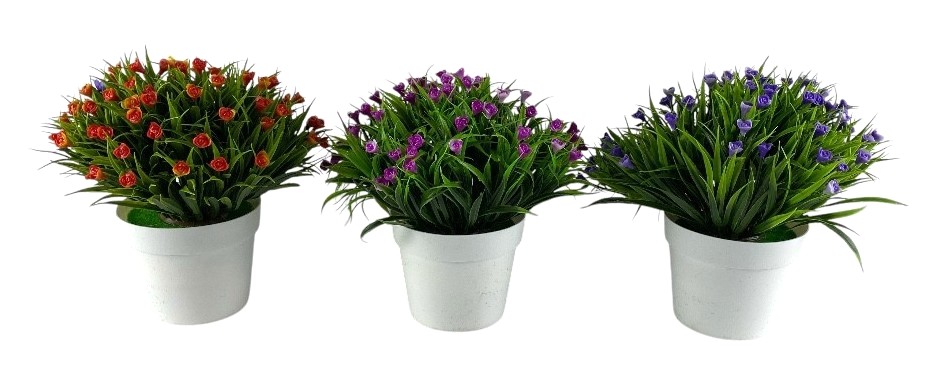 pot met bloemetjes 18x7cm