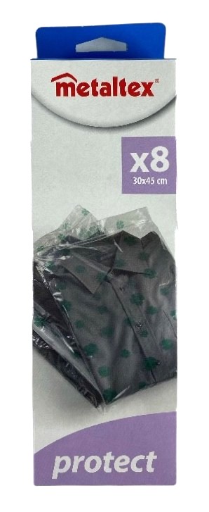 zakken met rits kleding s-8 30x45cm metaltex