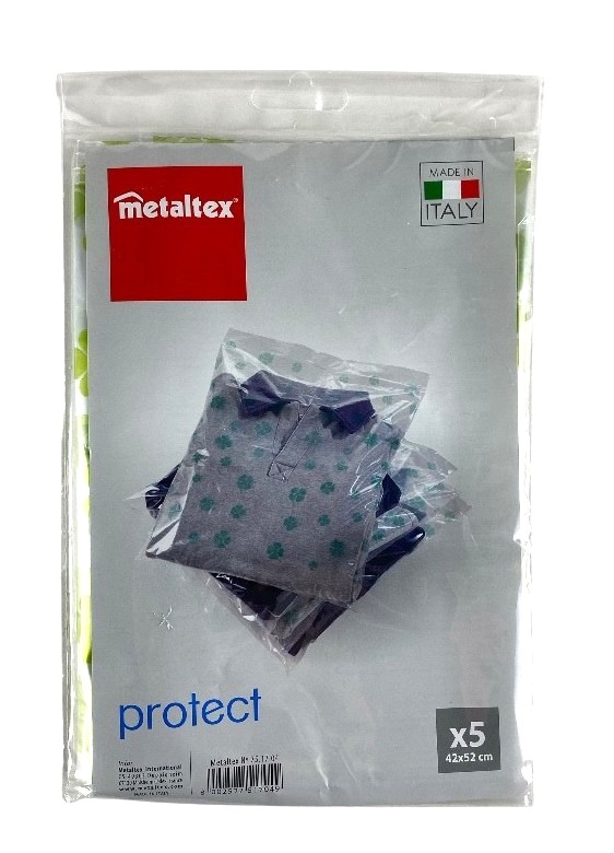 zakken met rits kleding s-5 42x52cm metaltex