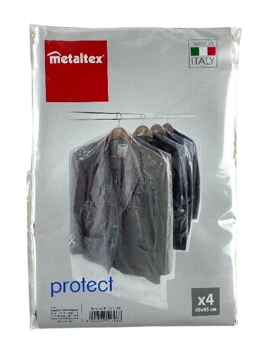 zakken met rits kleding s-4 65x95cm metaltex
