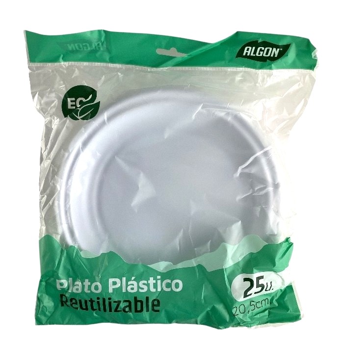 x25 plastic borden 20.5cm herbruikbaar algon