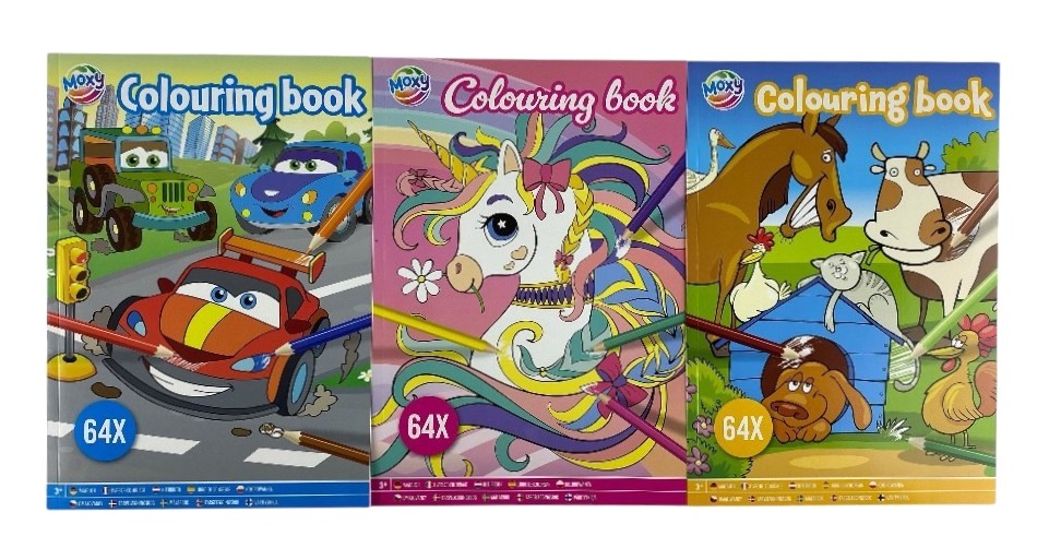 colouring book a4 64 pages ass