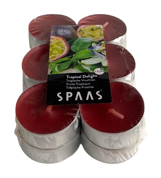 bougies spaas chauffe plat x12 tropical promo
