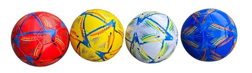 voetbal nr5 blauw-rood-geel-wit