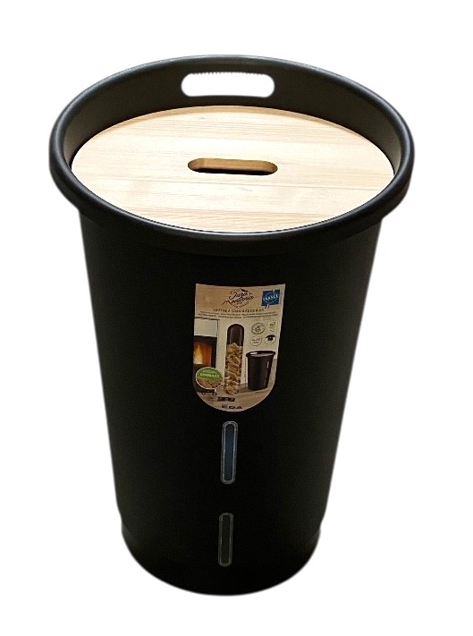 pelletbak met deksel hout 38l 60.5cm