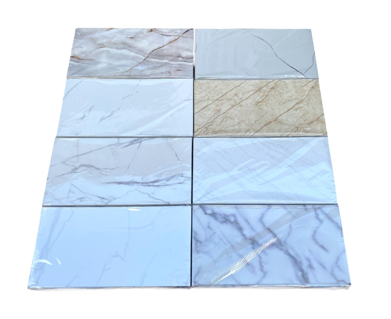 decoration mural auto-adhesif aspect marbre 60x30