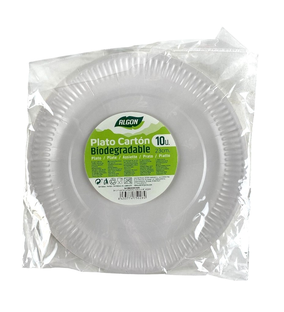 assiettes en carton d23cm s-10 algon stockverkoop papier/karton