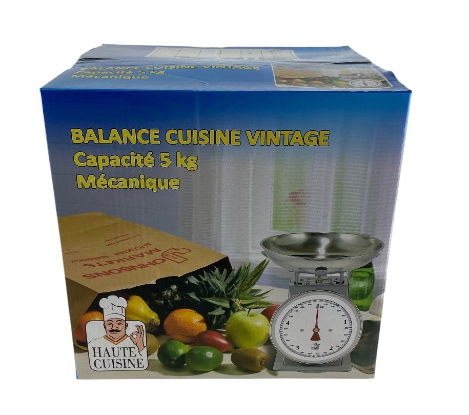 balance cuisnine mecanique 5kg inox plateaux stockverkoop keukengerei