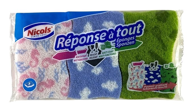 s-3 eponge abrasive nicols mix reponse a tout