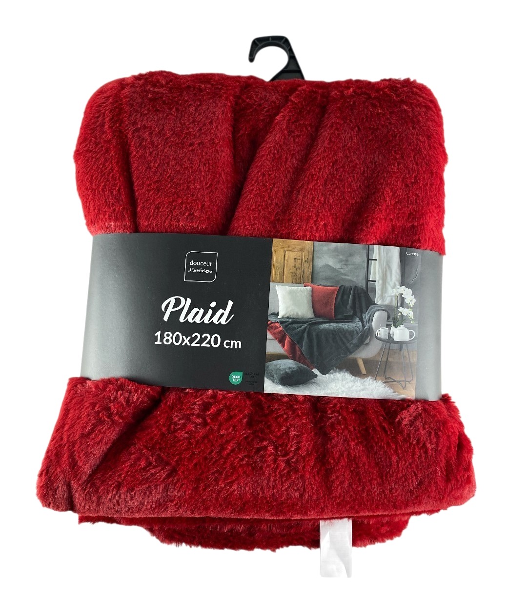 plaid deken 180x220 cm rood promo