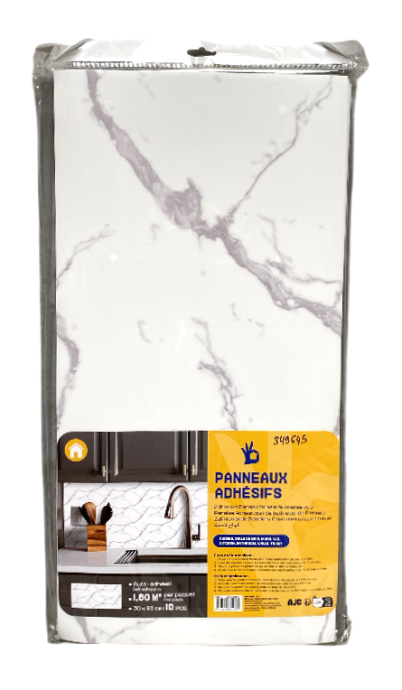 wanddecoratie s-10 zelfklevend marmerlook 2 60x30 stockverkoop huis- en comfort