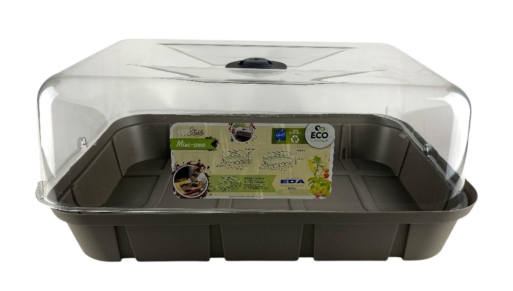 mini serre de culture 15.7l eda taupe