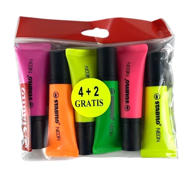 stabilo neon s-6 promo 4+2 gratis