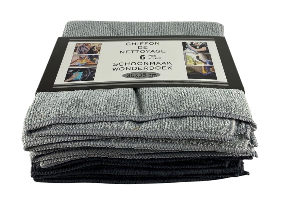 microdoekjes 35x35cm s-6 promo stockverkoop dweilen/poets- vaat stofdoeken