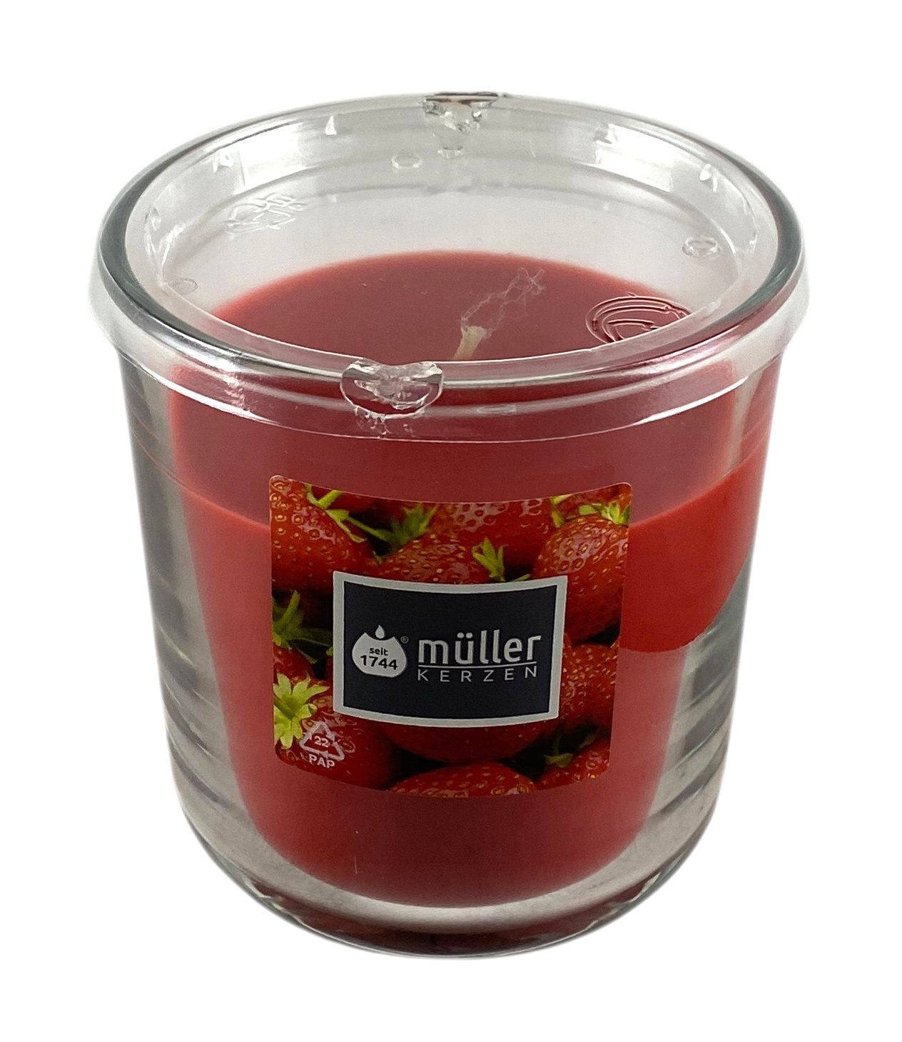 geurkaars glas 88-80 30u muller strawberry
