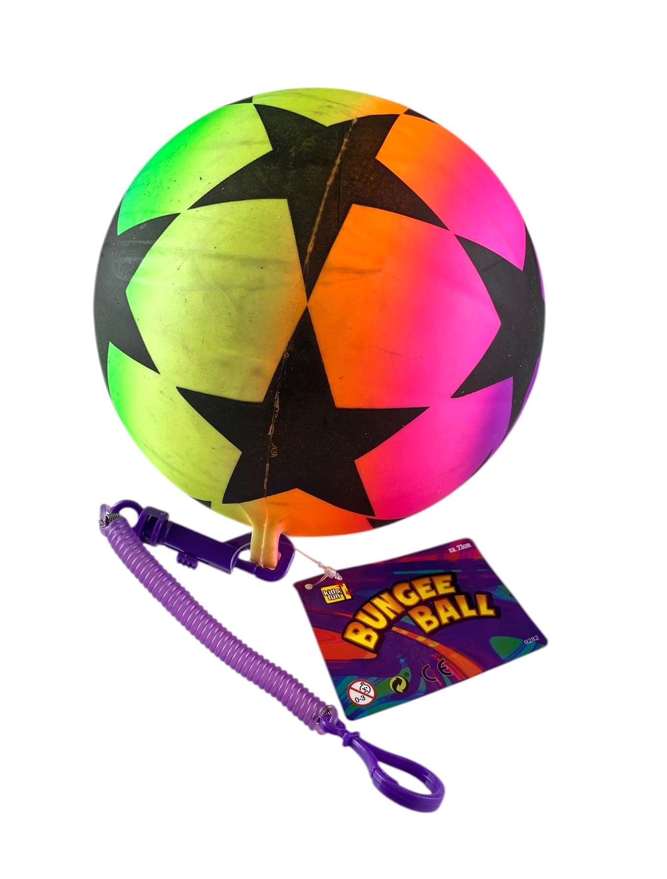 bal 80gr bouncing rainbow star 21cm stockverkoop sportartikelen