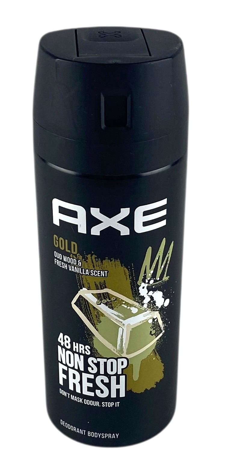 axe deo spray 150ml gold oudwood fresh vanilla scent nl-fr