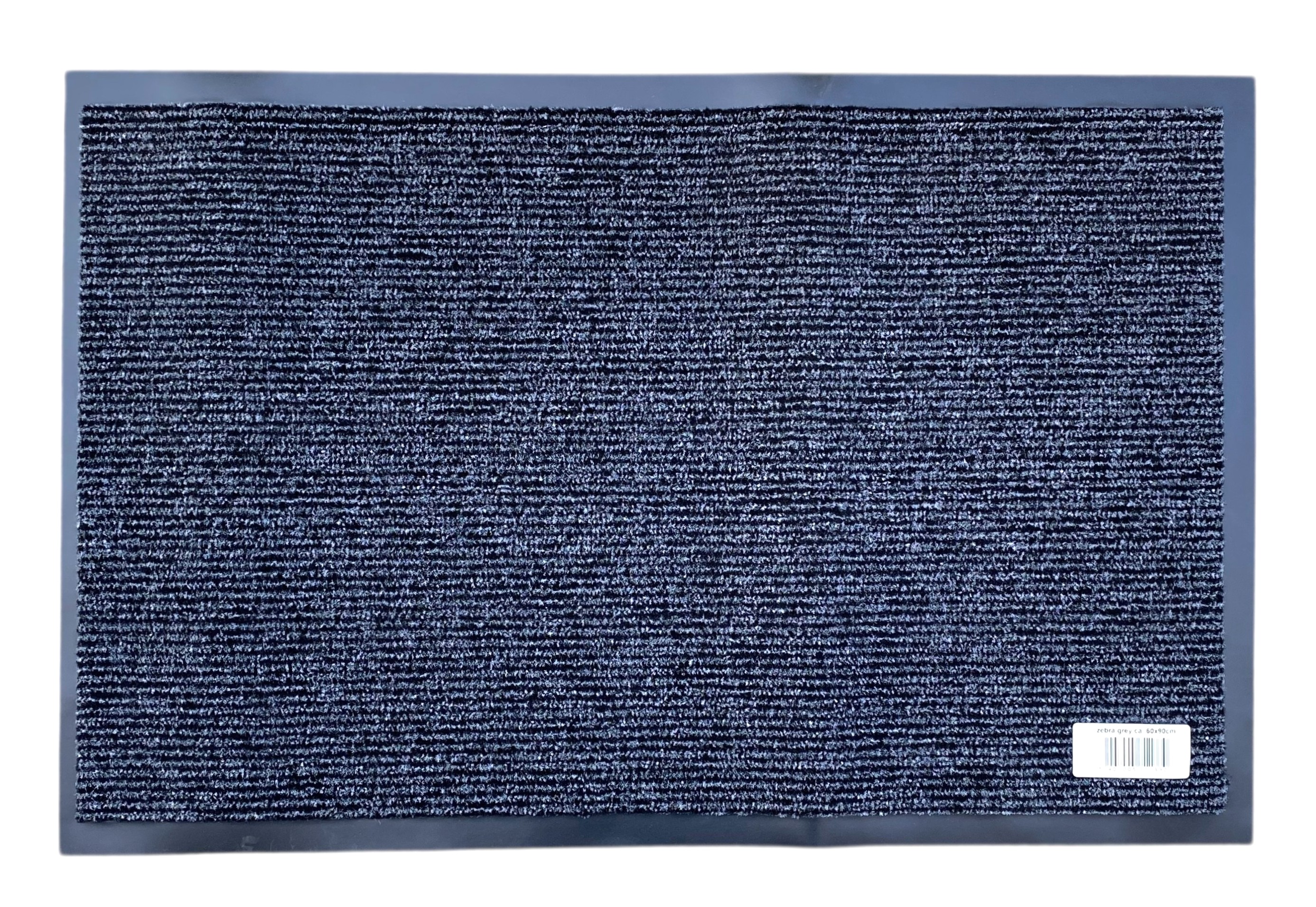 tapis caoutchouc raye noir-gris 60x90 stockverkoop voetmatten