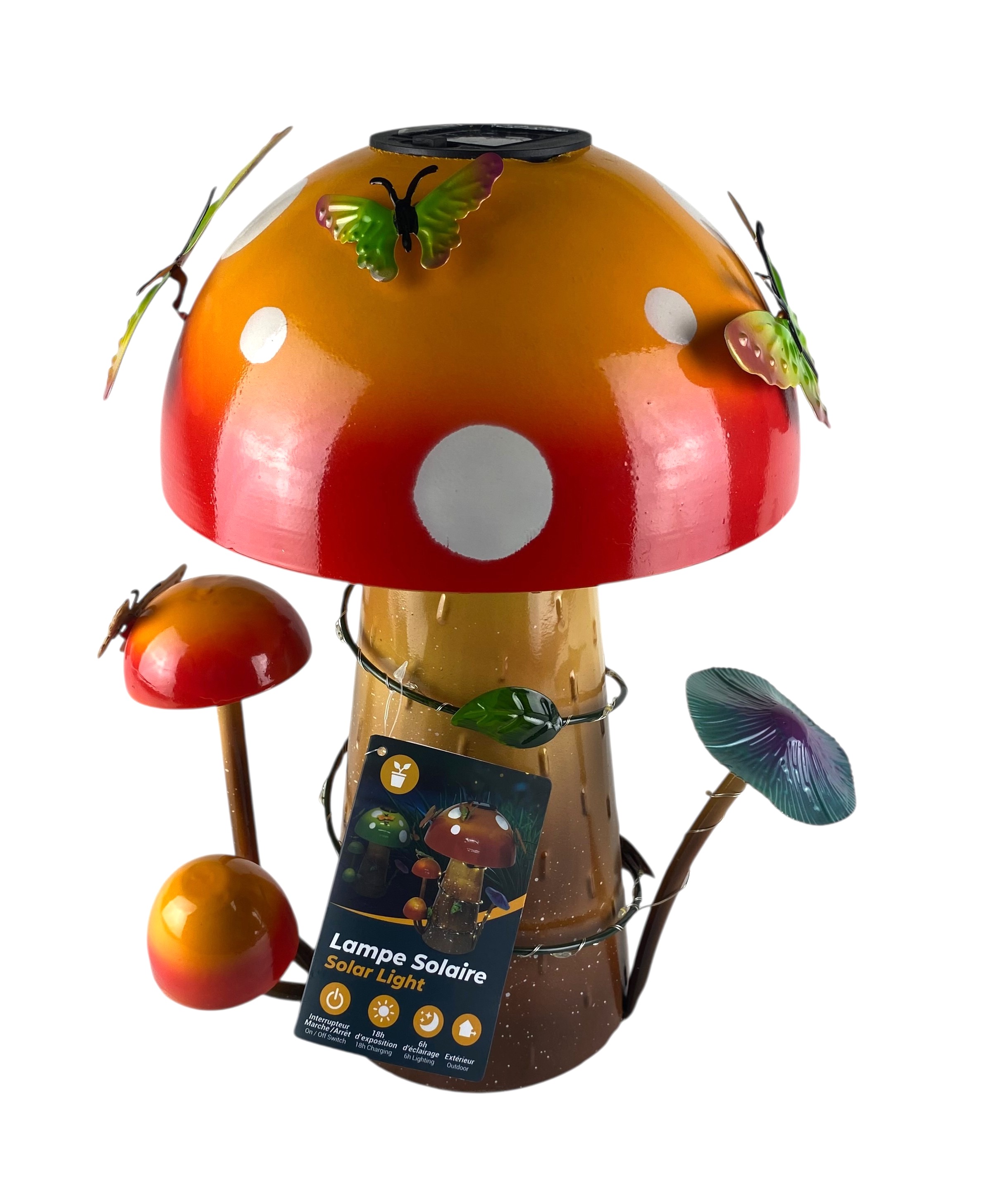 paddenstoel metal led solar