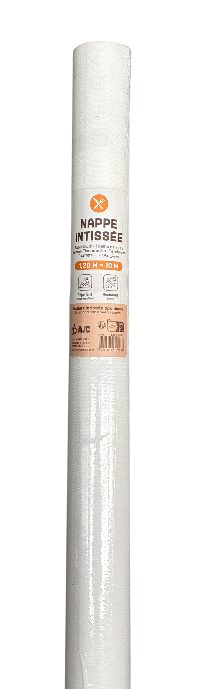 papier table 10mx1.2m blanc stockverkoop papier/karton