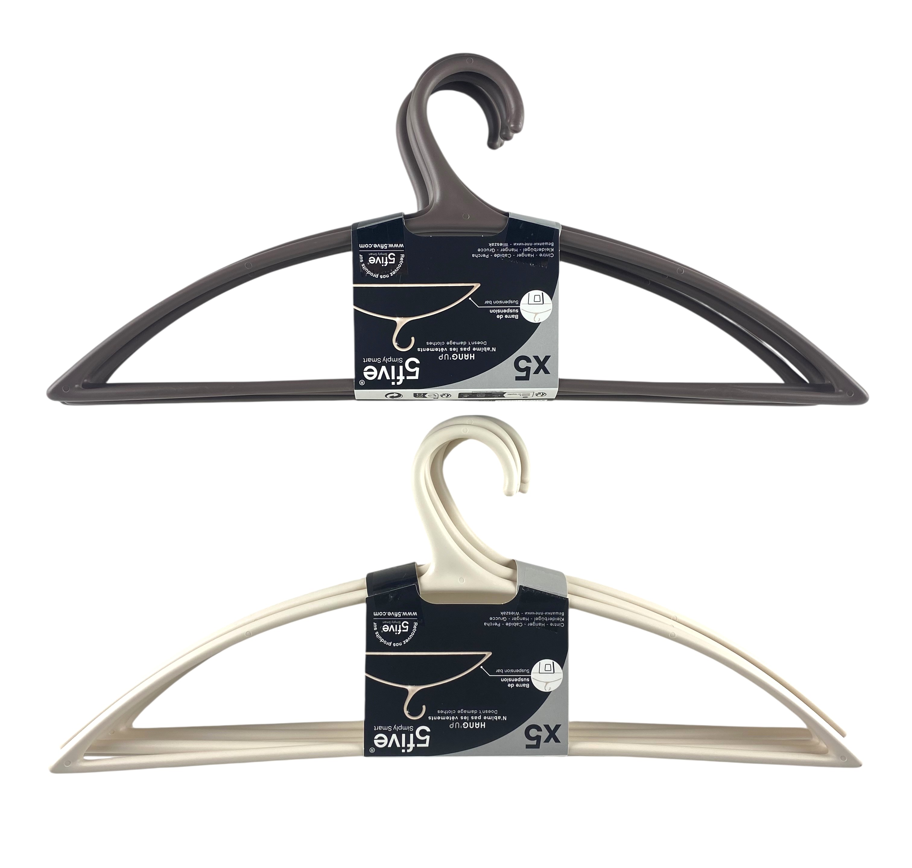 cintres plastiques new s-5 39.5cm stockverkoop kleerhangers